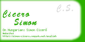cicero simon business card